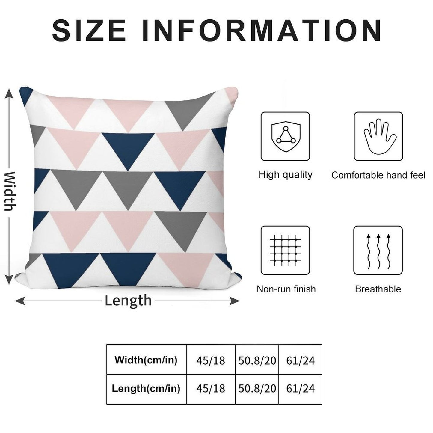 Arrows in Navy Blue, Charcoal Grey, And Blush Pink on White. Minimalist Geometric Contemporary Design Soft High-Density Material Throw Pillow