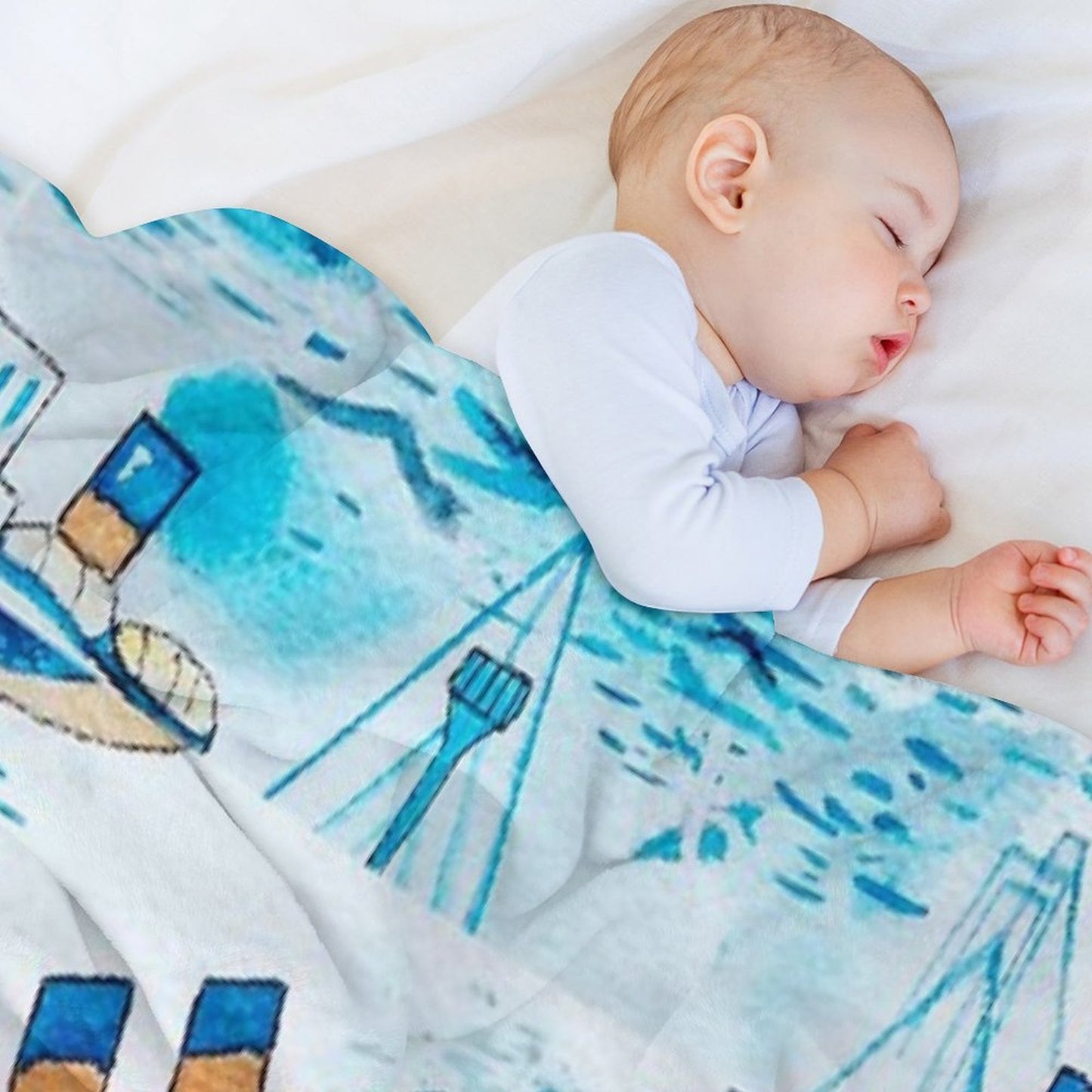 Ferry Boats Scrub Cap Throw Blanket