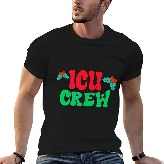 (2 Sided) Nurse Christmas Intensive Care Unit ICU Crew Nurse Soft T-Shirt