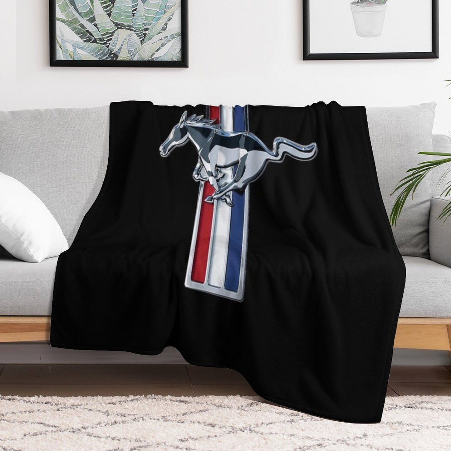 Ford Mustang Logo Throw Blanket