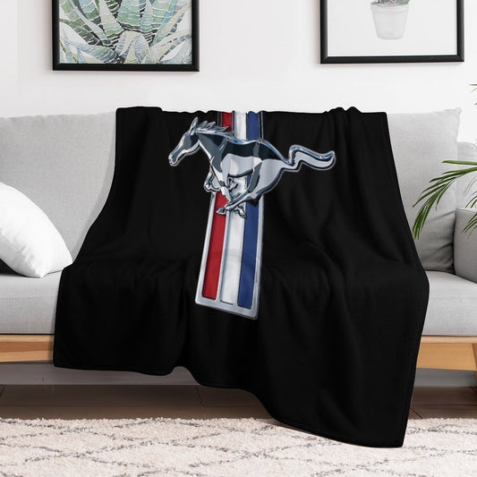 Ford Mustang Logo Throw Blanket