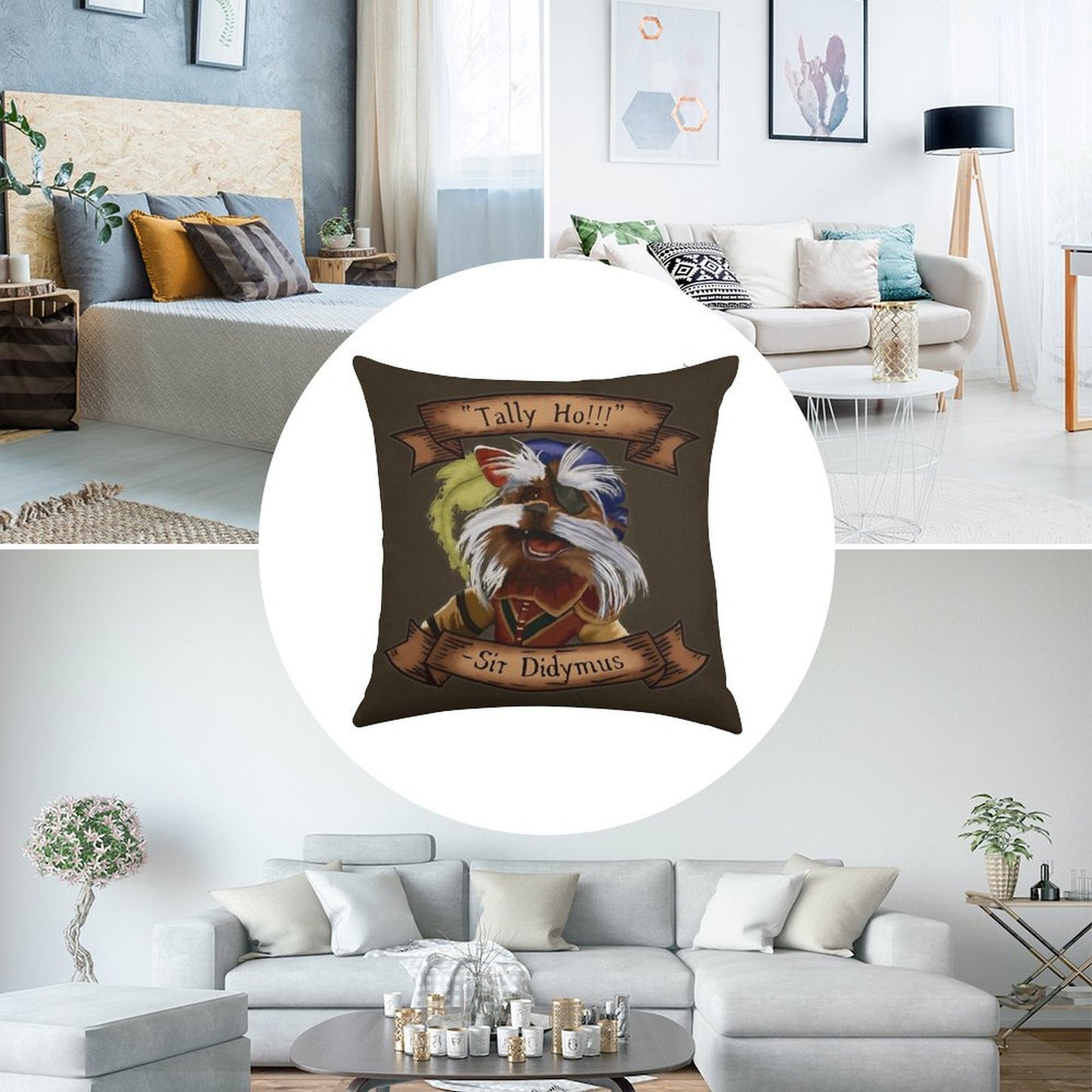 Sir Didymus Linen Throw Pillow Cover