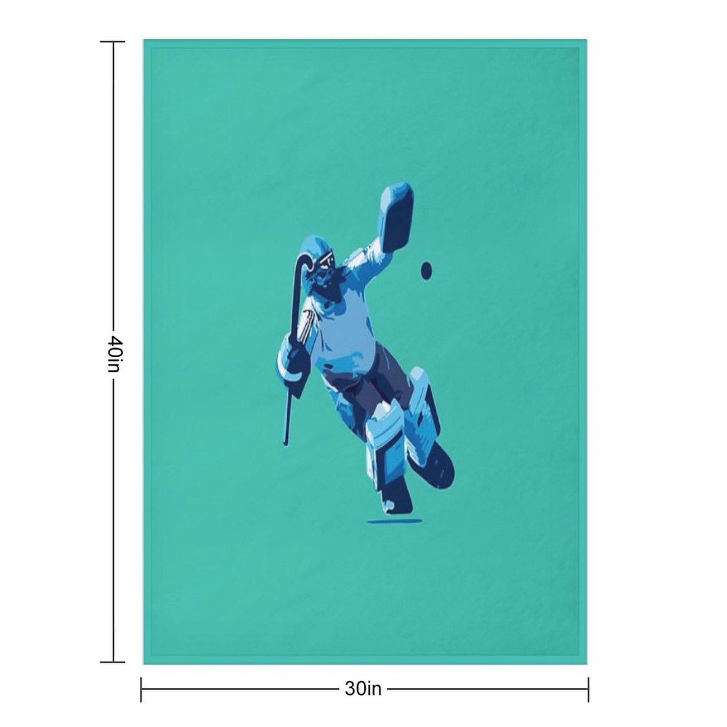 Hockey Goalie Throw Blanket
