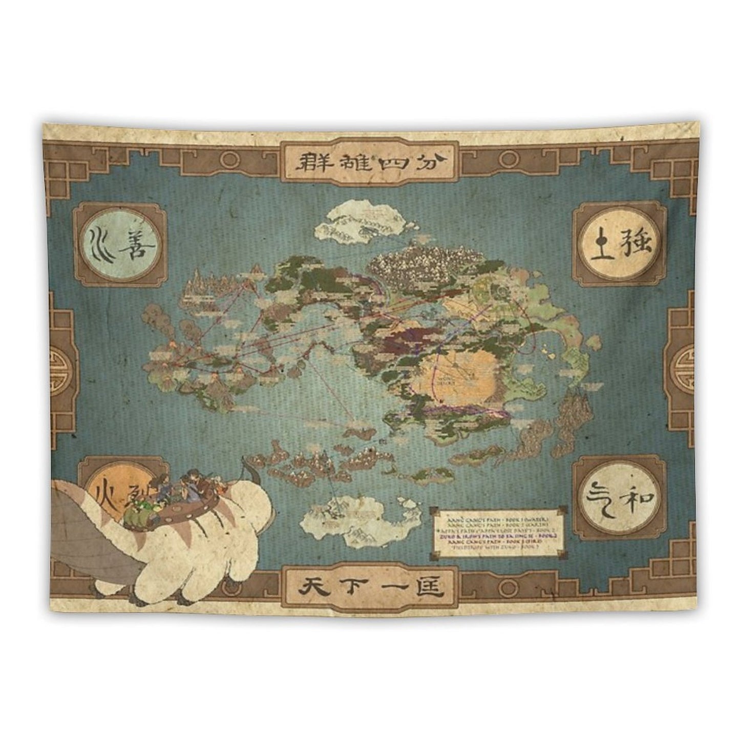 Avatar The Last Airbender Map Tapestry