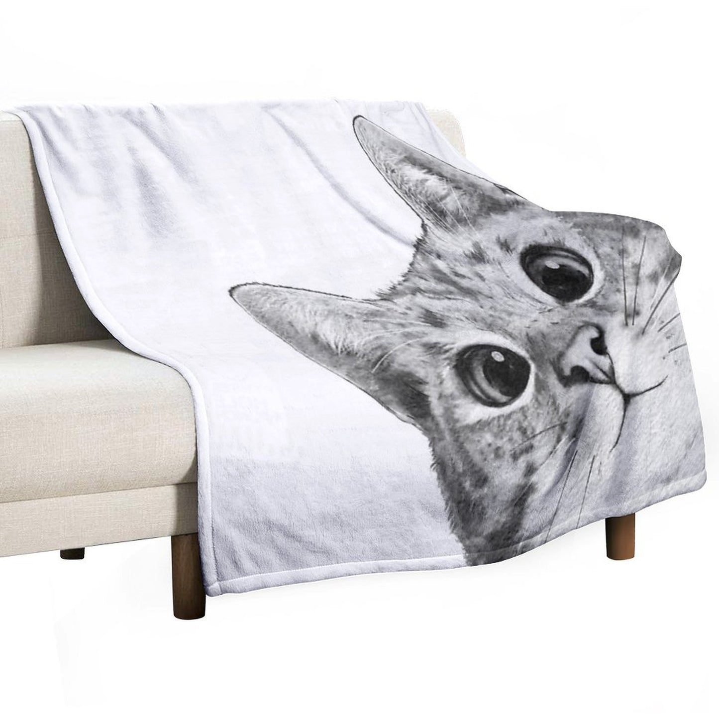 Sneaky Cat Throw Blanket
