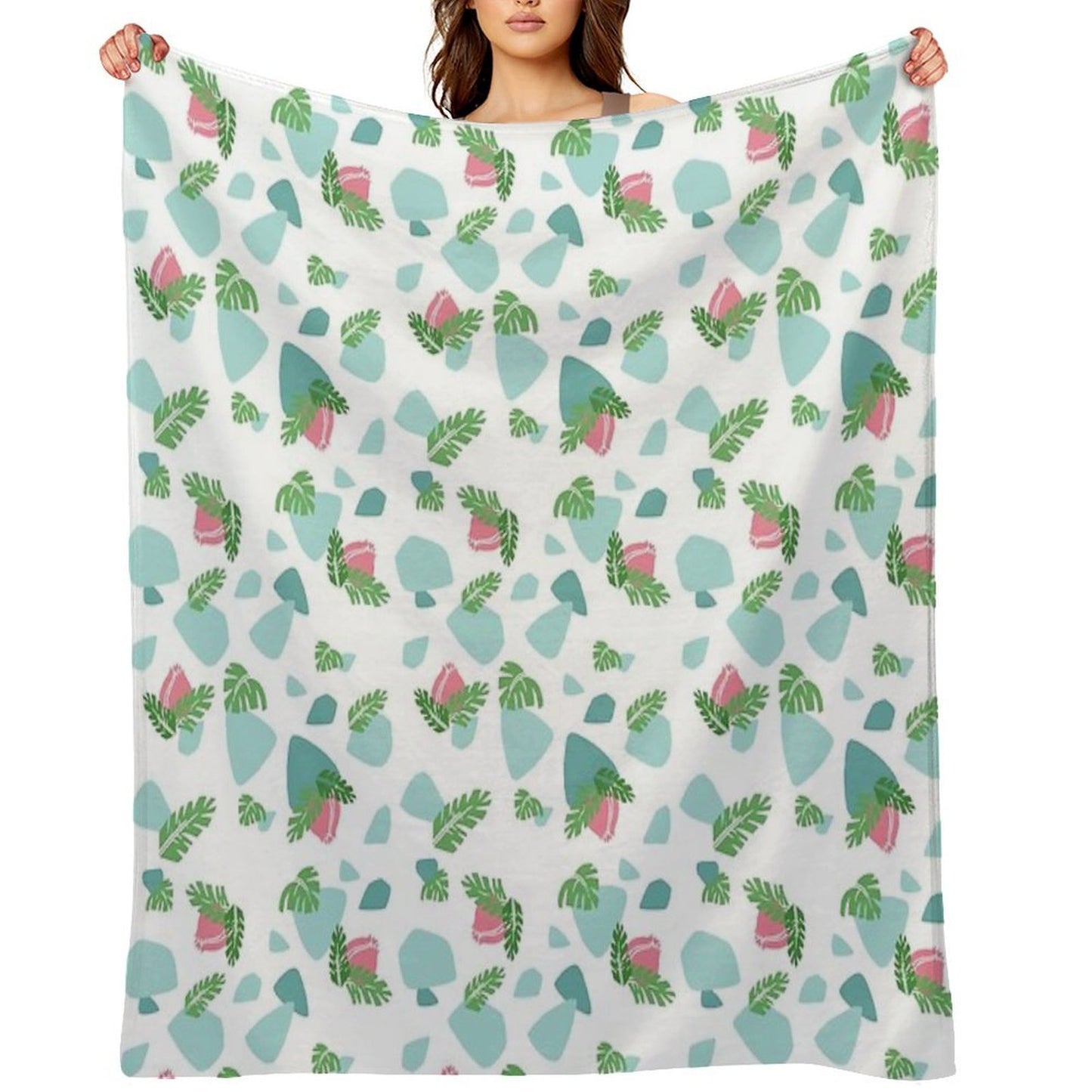 Ivysaur Pattern Throw Blanket