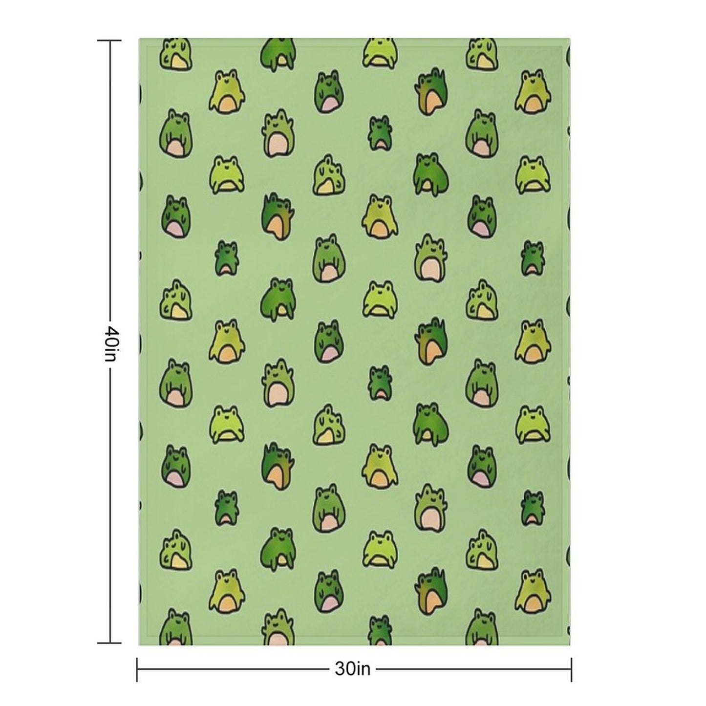 Frogs Doodle Throw Blanket