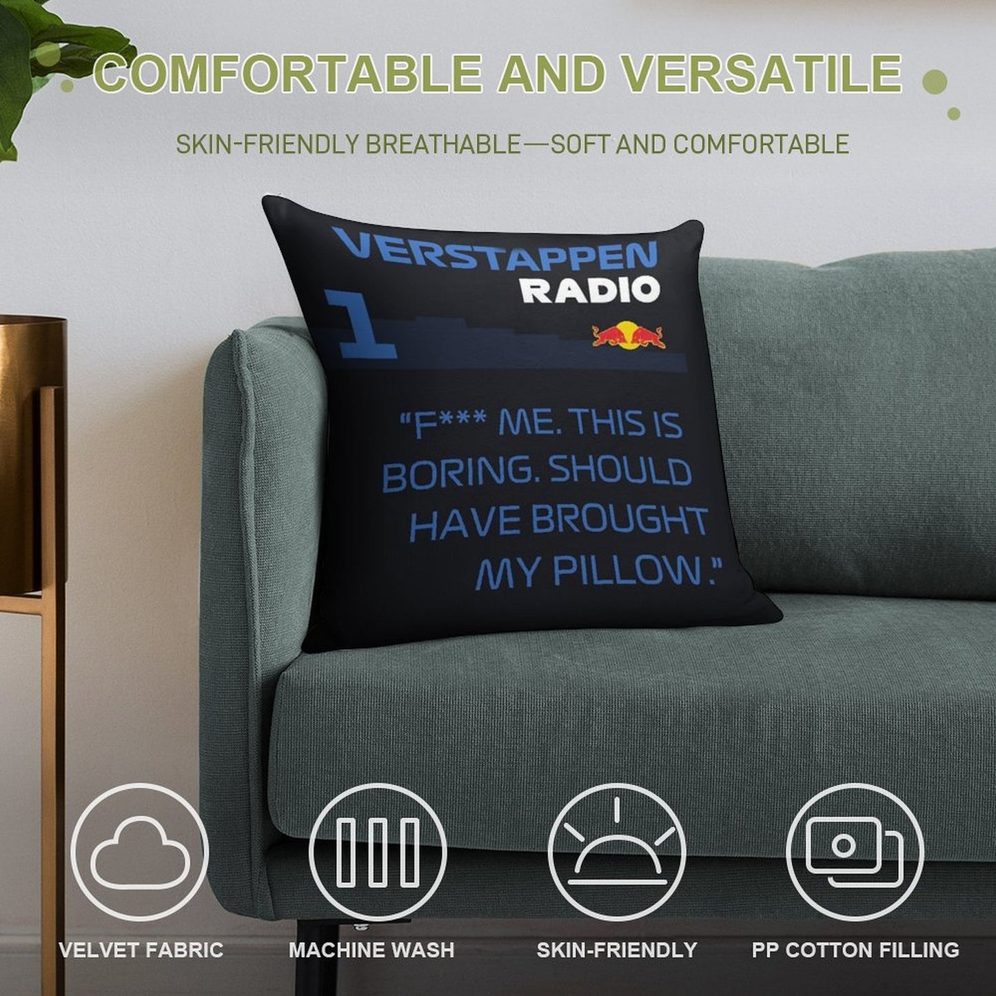 Should Have Brought My Pillow Soft Reinforced Edging Throw Pillow