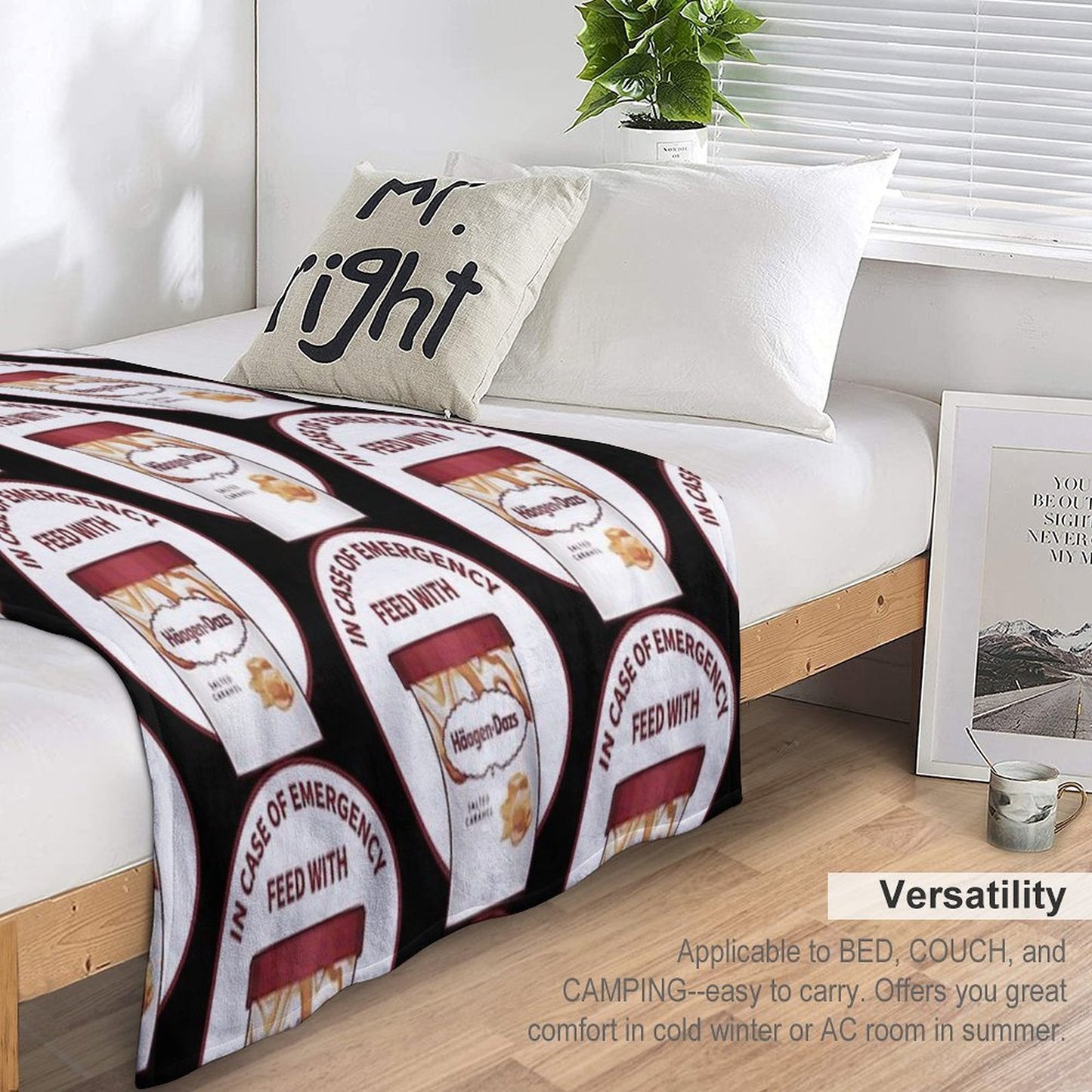 In Case Of Emergency Feed With Haagen-Dazs Throw Blanket