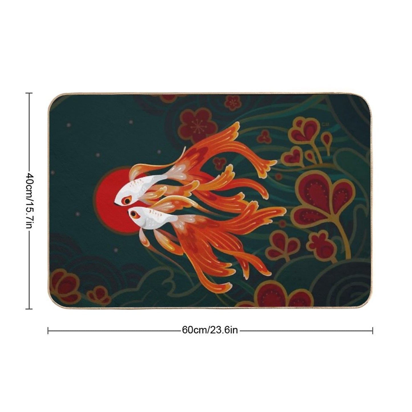 Two Comets Bath Mat