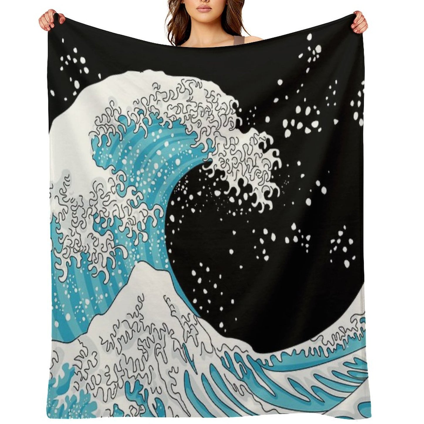 Kanagawa Wave Throw Blanket