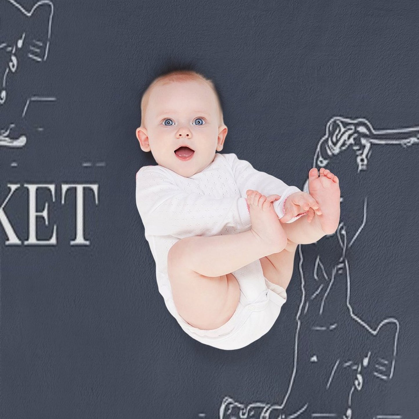 Cricket Batsman Cricketer Design Logo Style Throw Blanket