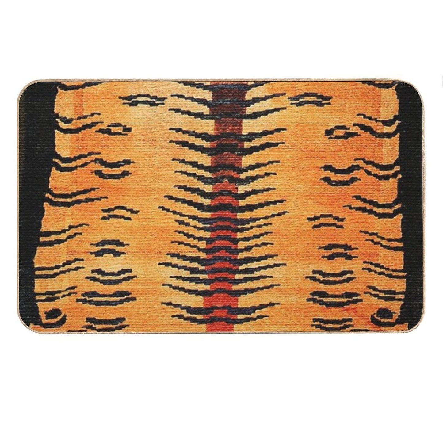 Tibetan Antique Tiger Rug Print Bath Mat