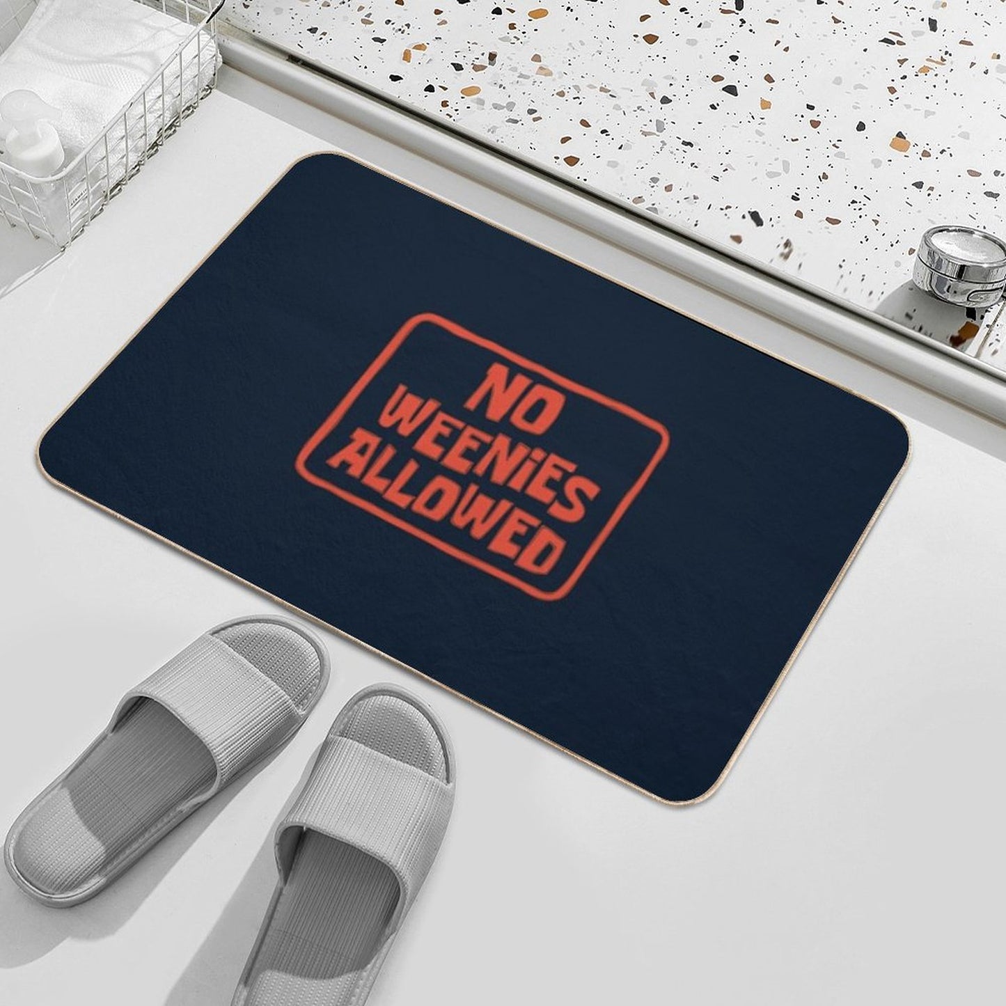 No Weenies Allowed Spongebob Bath Mat