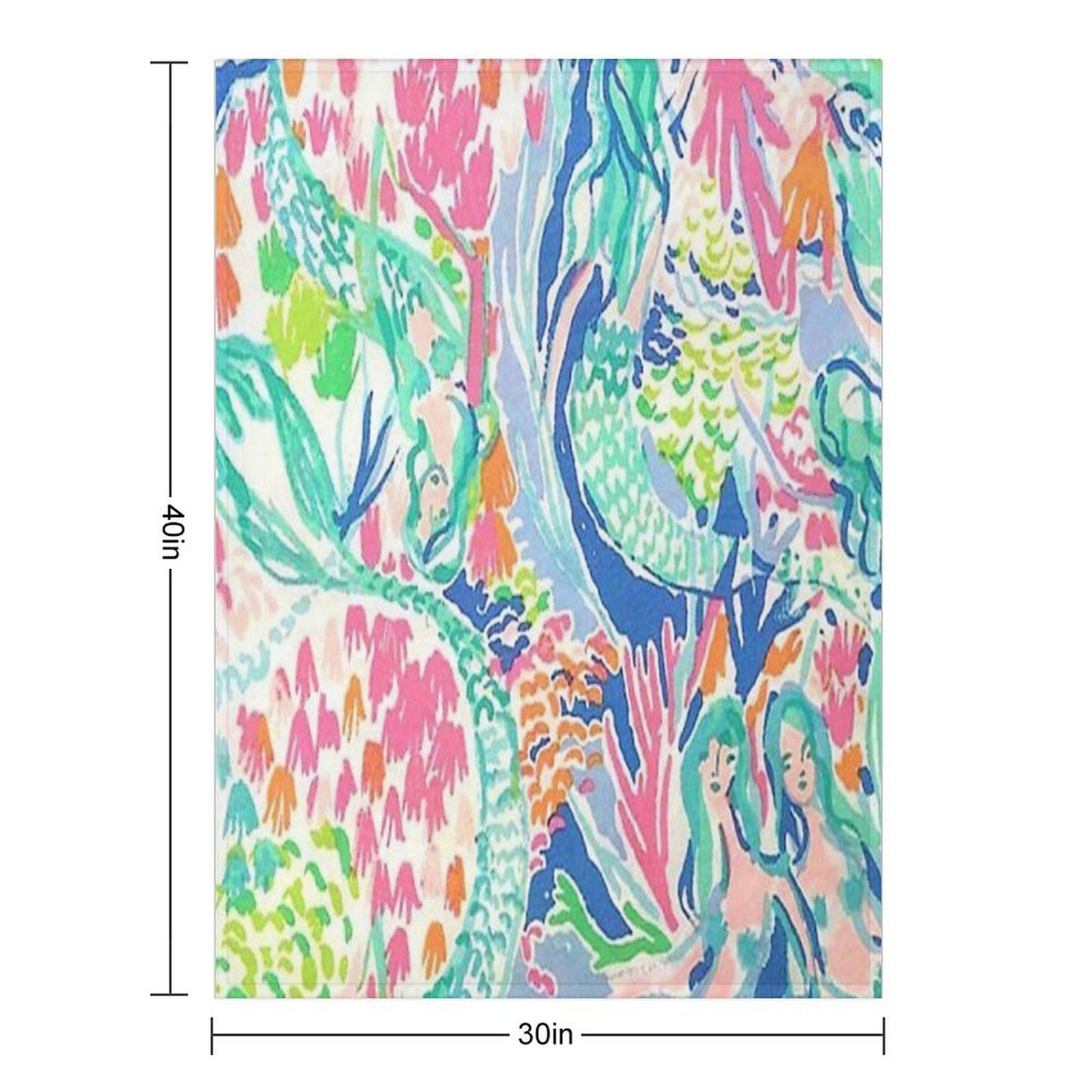 FIVE MERMAIDS Throw Blanket