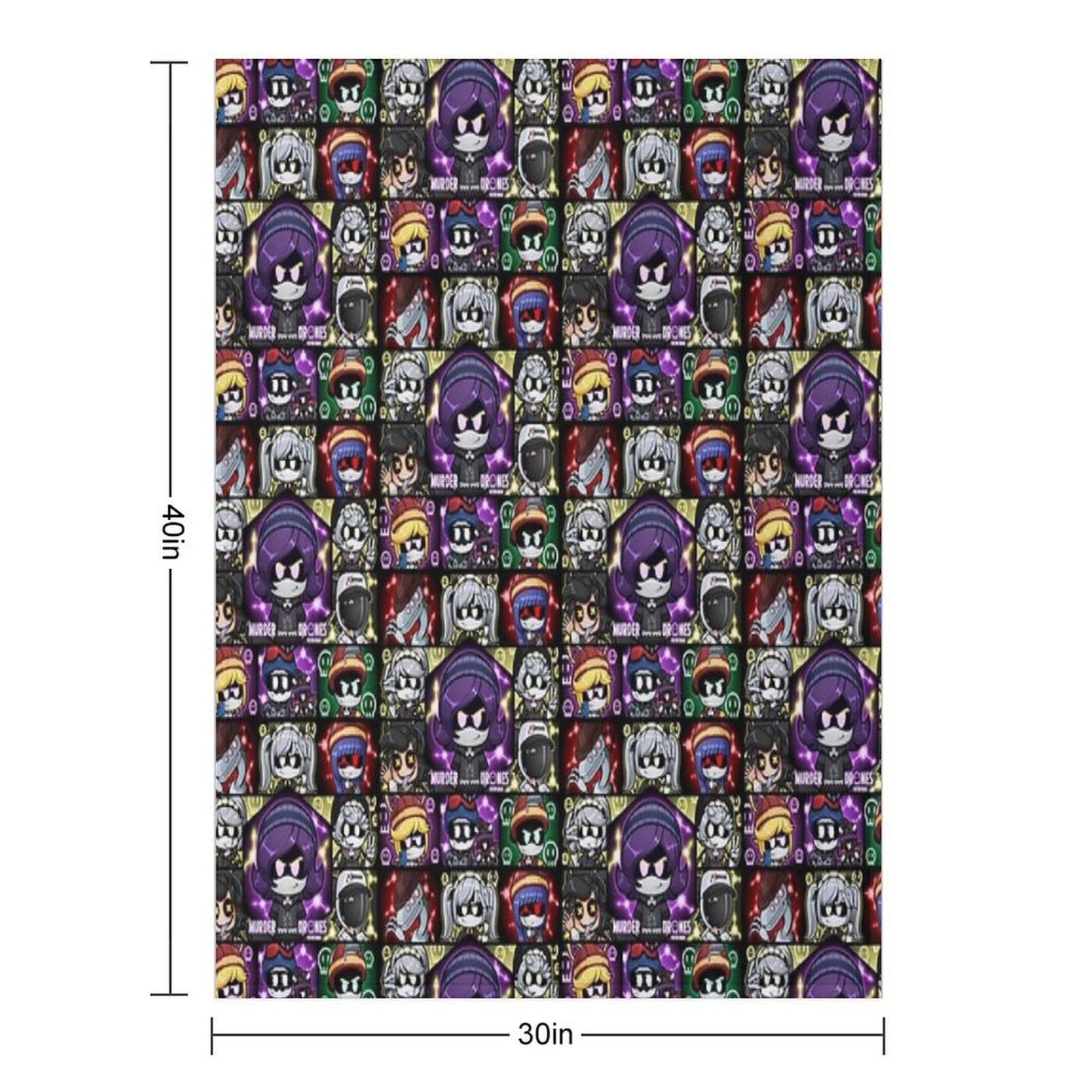 Murder Drones Fanart Chibis Throw Blanket