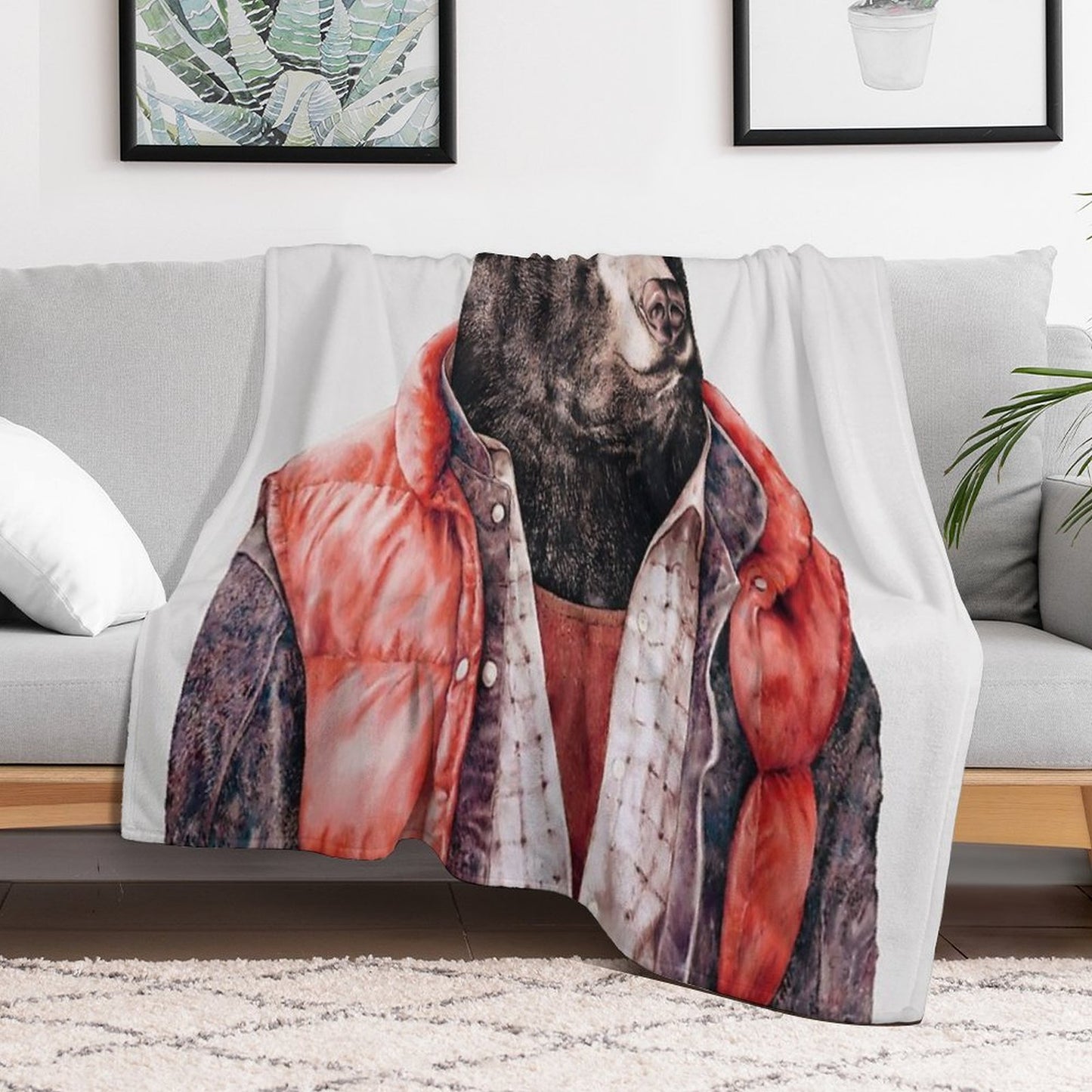 Black Bear Throw Blanket