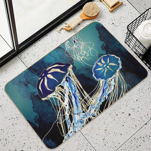 Metallic Jellyfish III Bath Mat