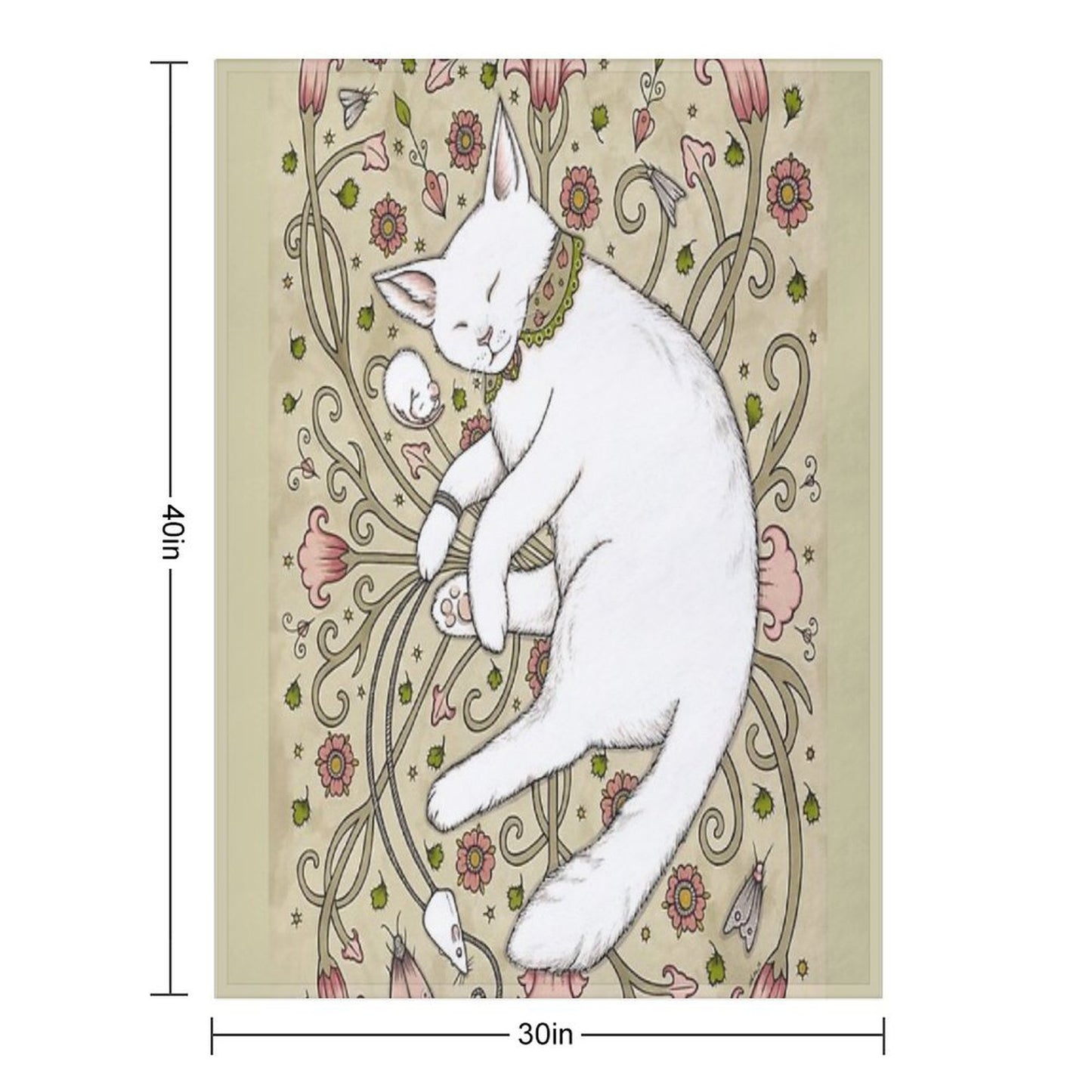 Mice And Moths Throw Blanket