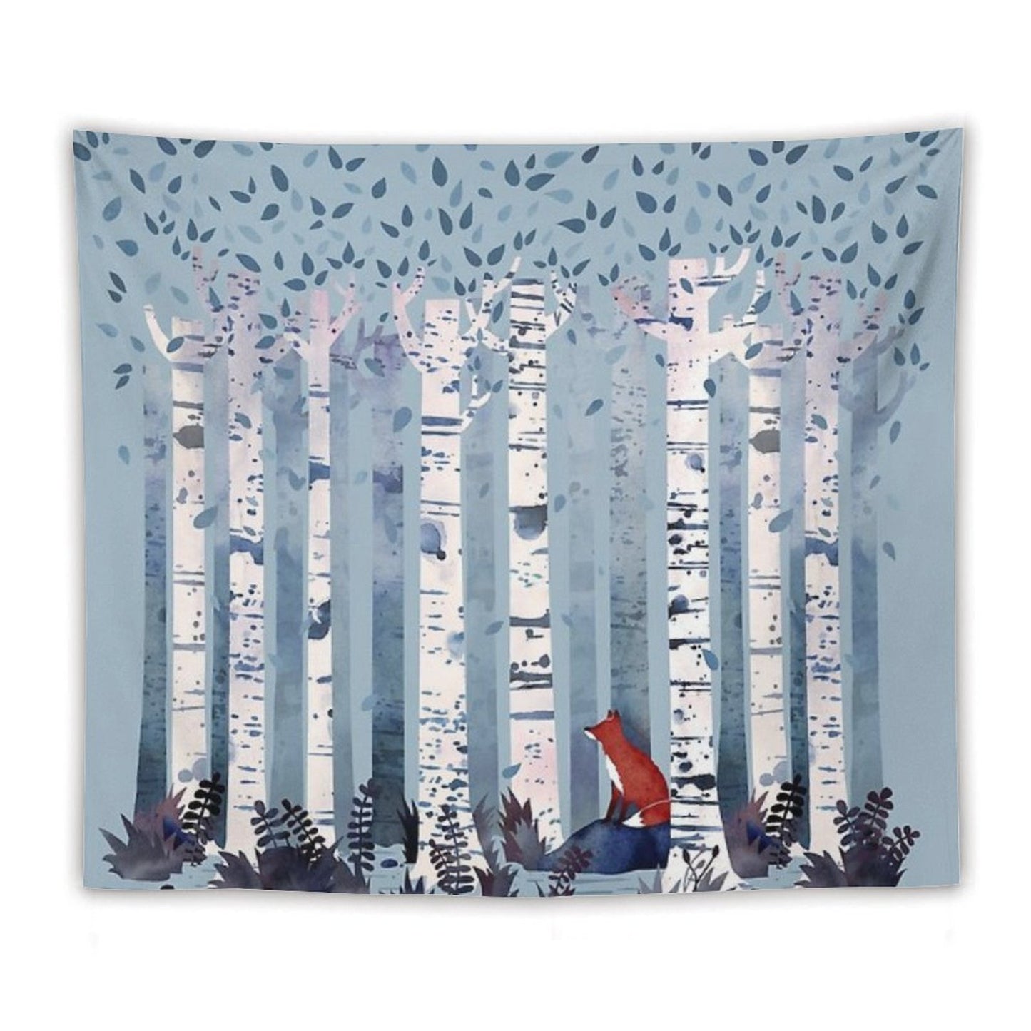 The Birches (in Blue) Tapestry