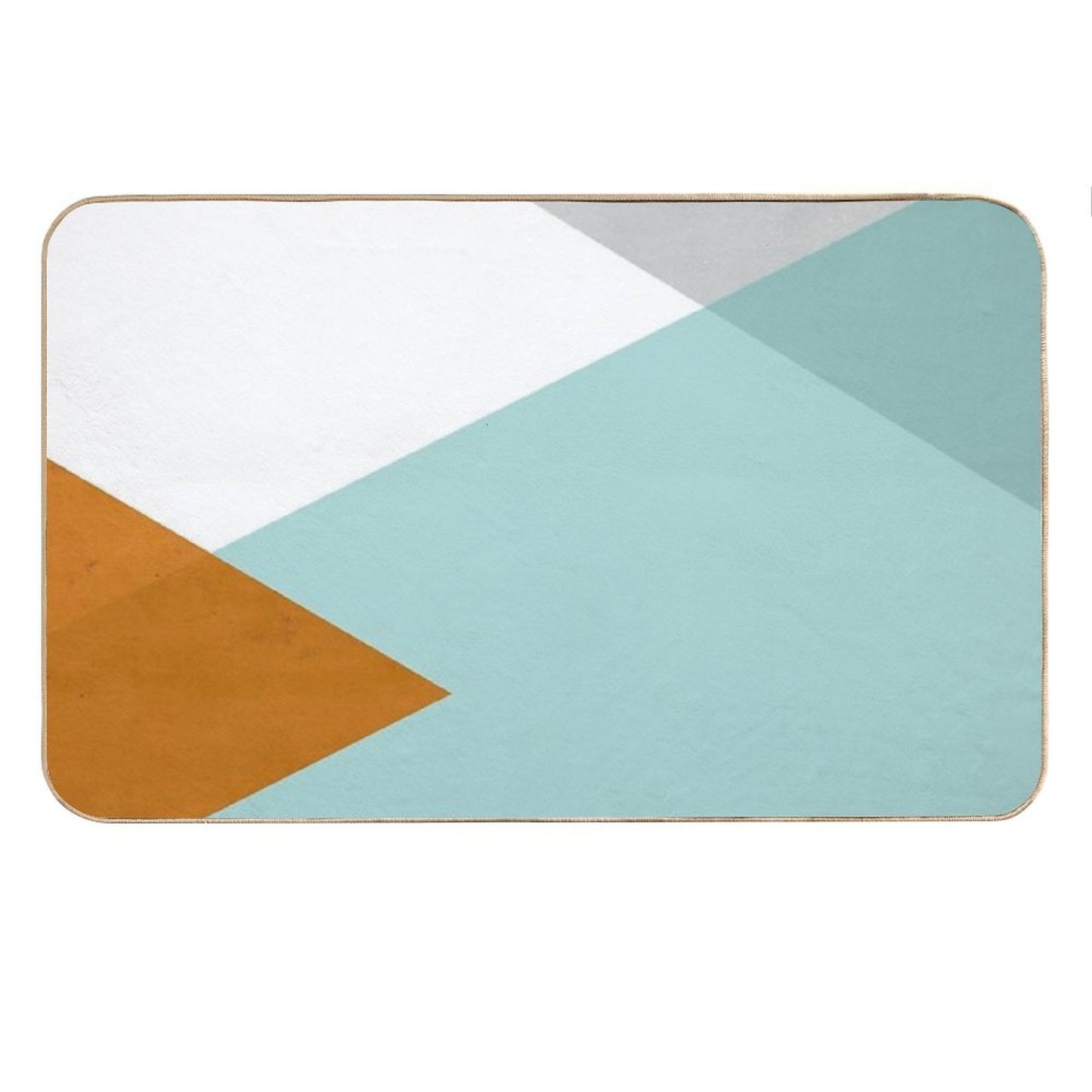 Geometrics - Aqua & Orange Concrete Bath Mat