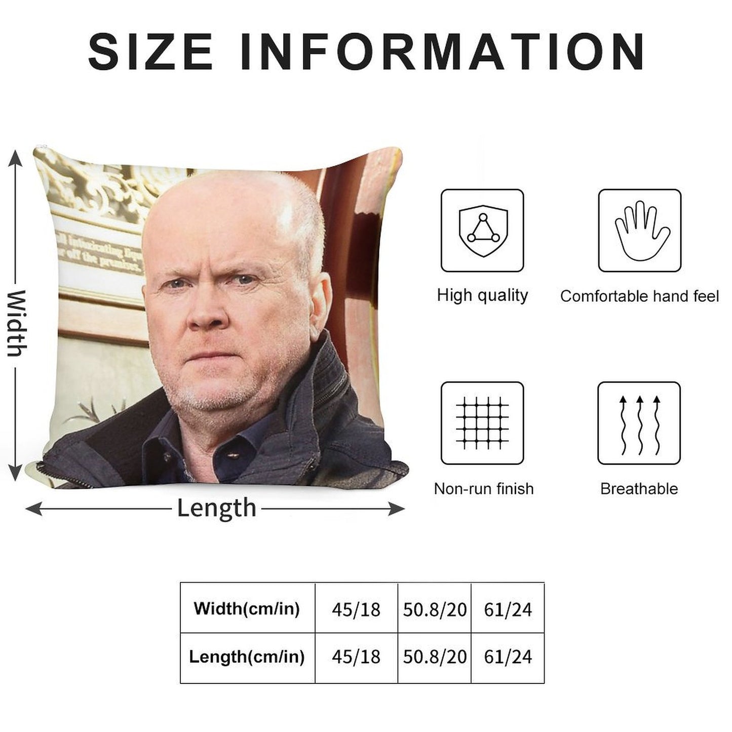 Phil Mitchell Eastenders And British TV Icon (Steve McFadden) Soft Gift Ready Throw Pillow