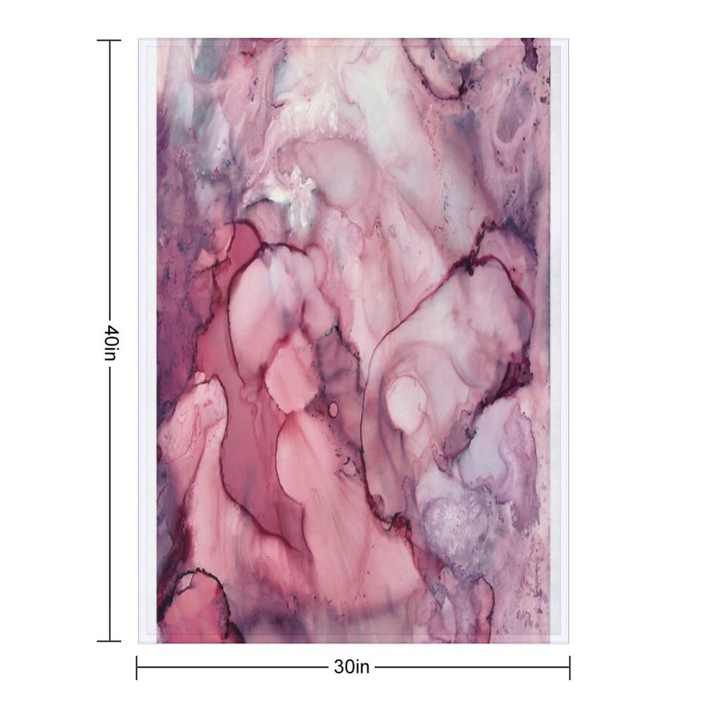Liquid Mauve Abstract Throw Blanket
