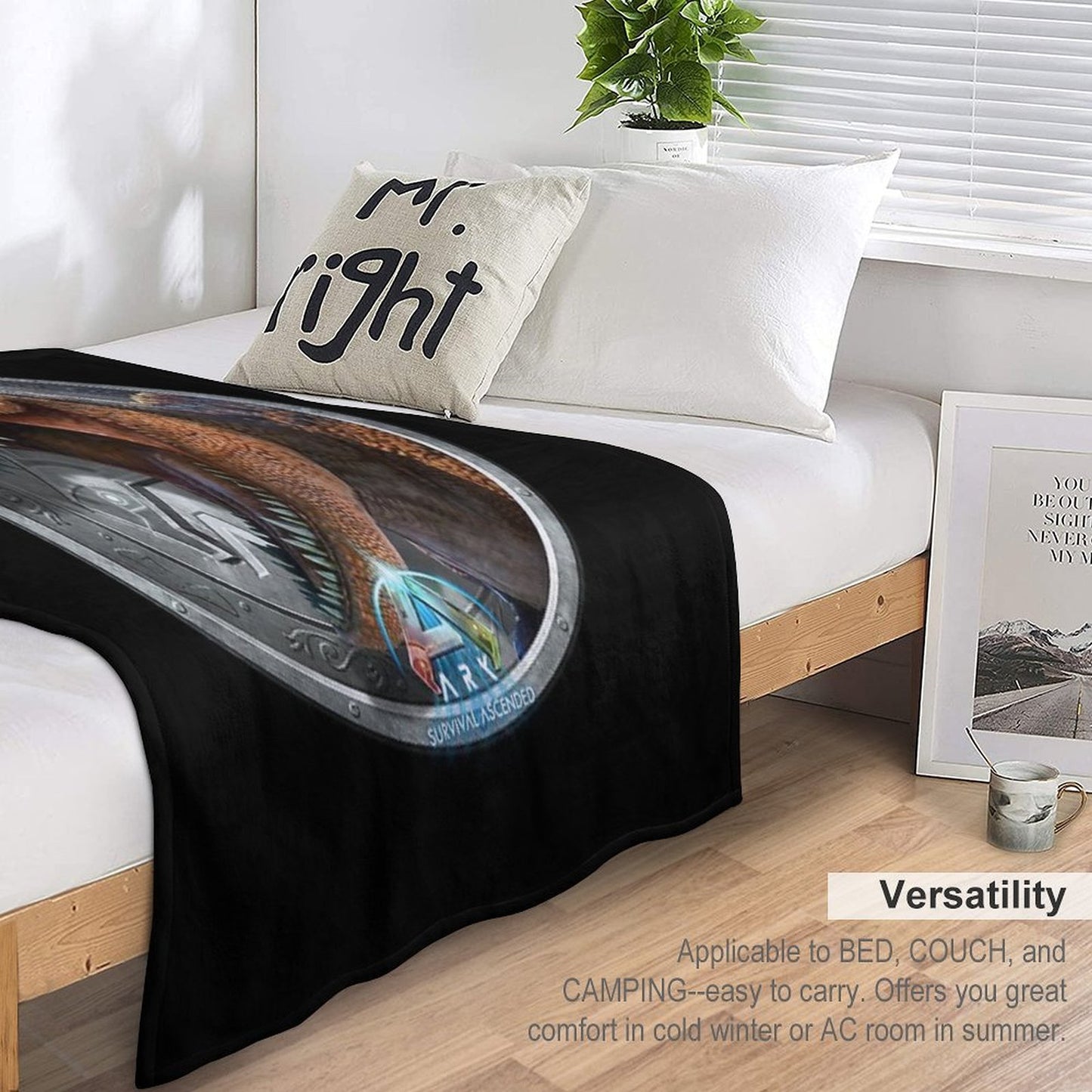 ARK Survival Ascended - Rex Rider Throw Blanket