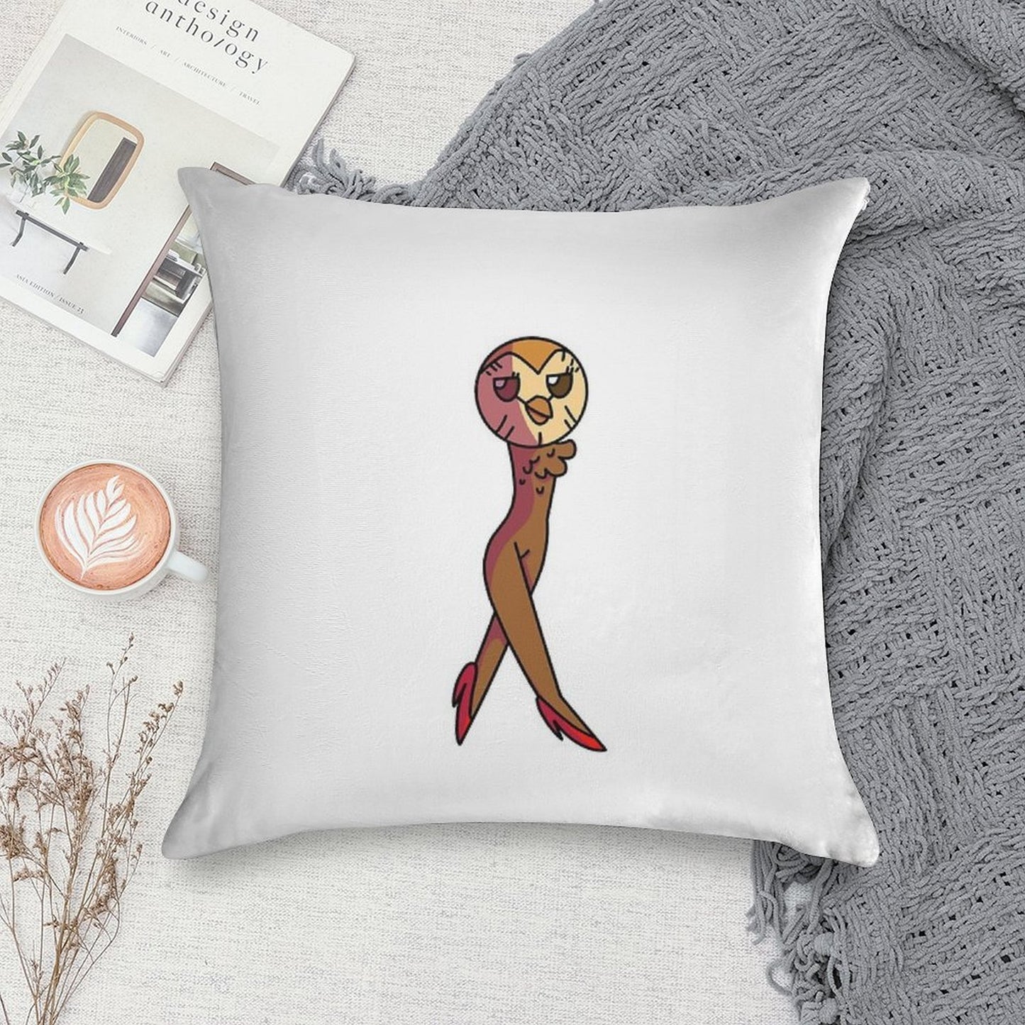 Sassy Hooty Soft Luxury Feel Throw Pillow