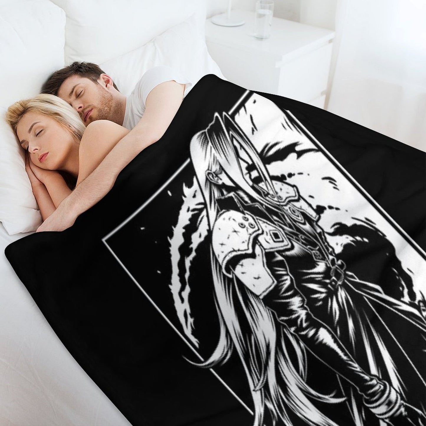 The Man in Black Cape Throw Blanket