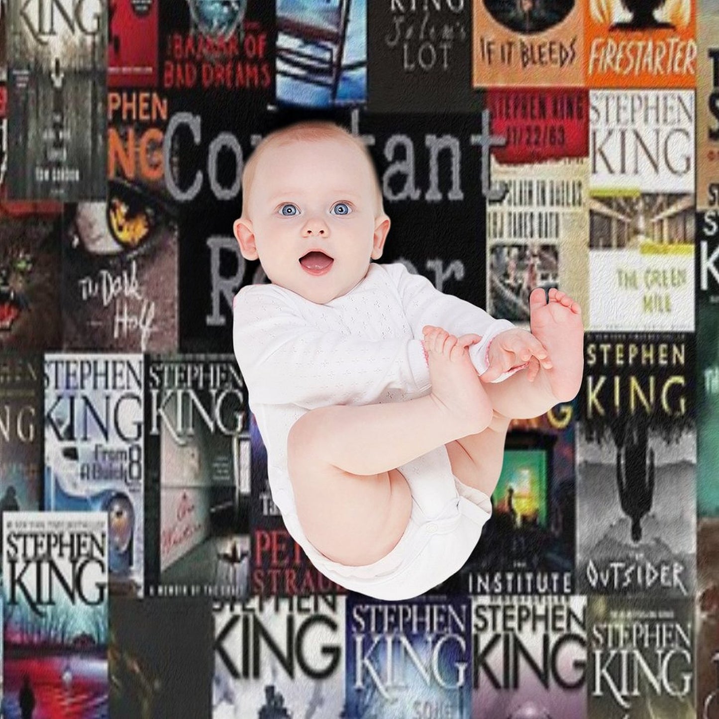 Stephen King Book Covers, Constant Reader Throw Blanket