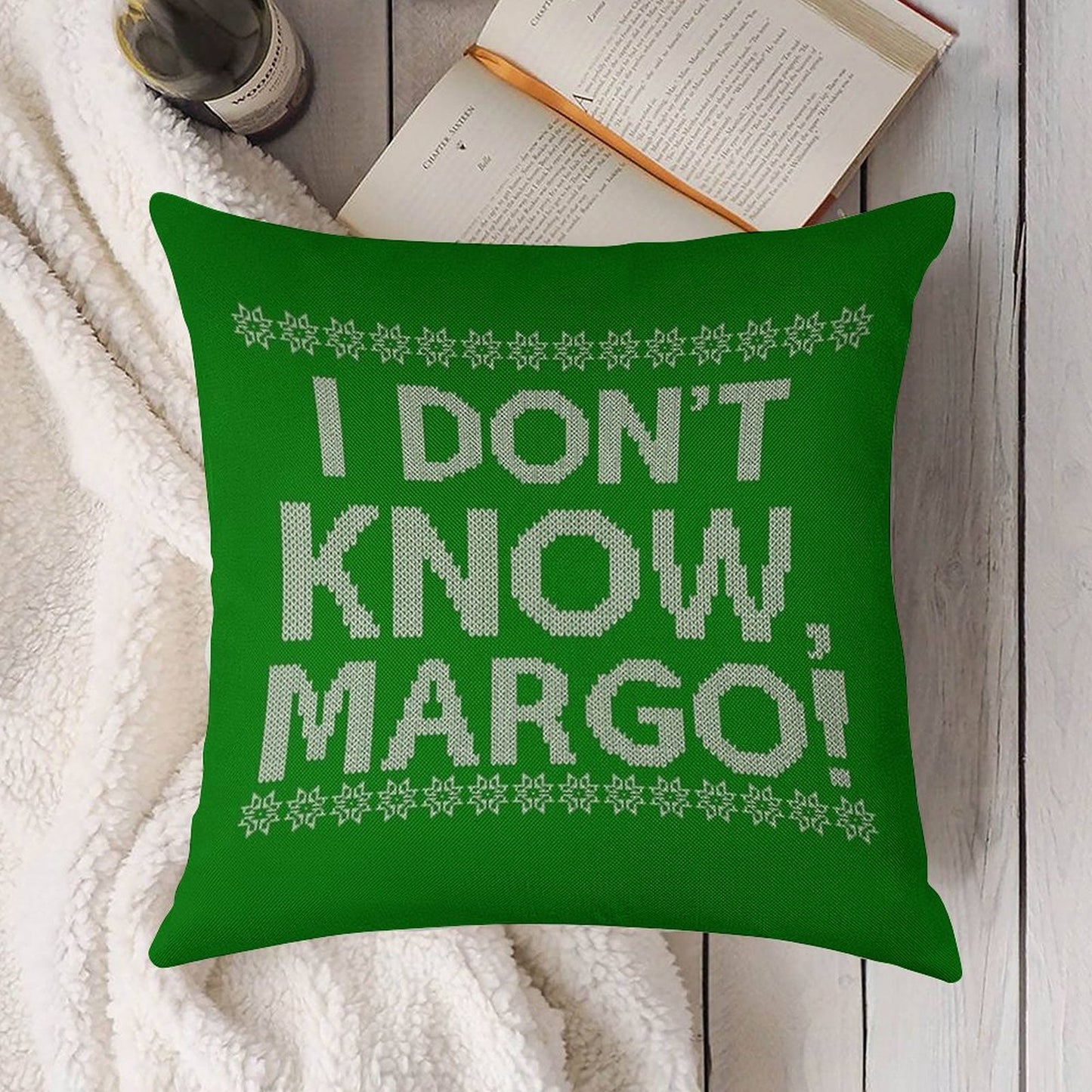 I Don't KNOW, MARGO! Linen Throw Pillow Cover