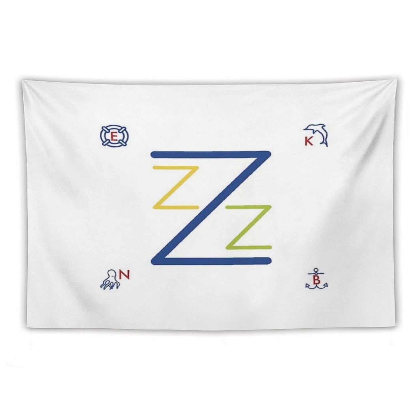 Team Zissou Flag Tapestry