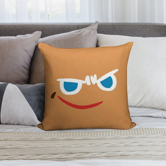 Gingerbrave Cursed Face Soft Anti-Pilling Throw Pillow