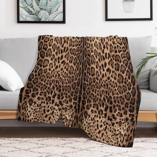 Leopard Print Skin Throw Blanket