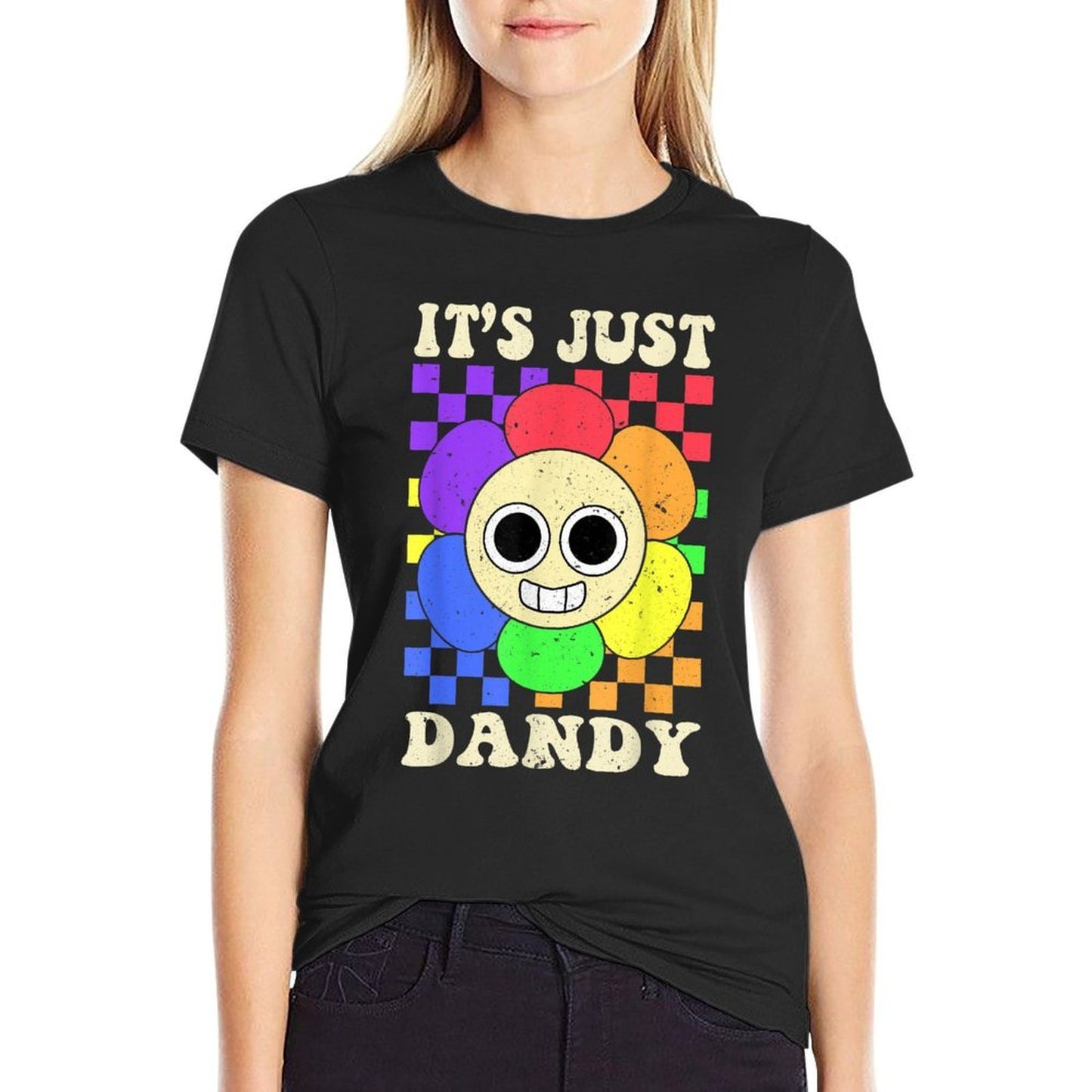Its Just Dandy Dandys World Funny For Men Women Kids Heathered Texture T-Shirt