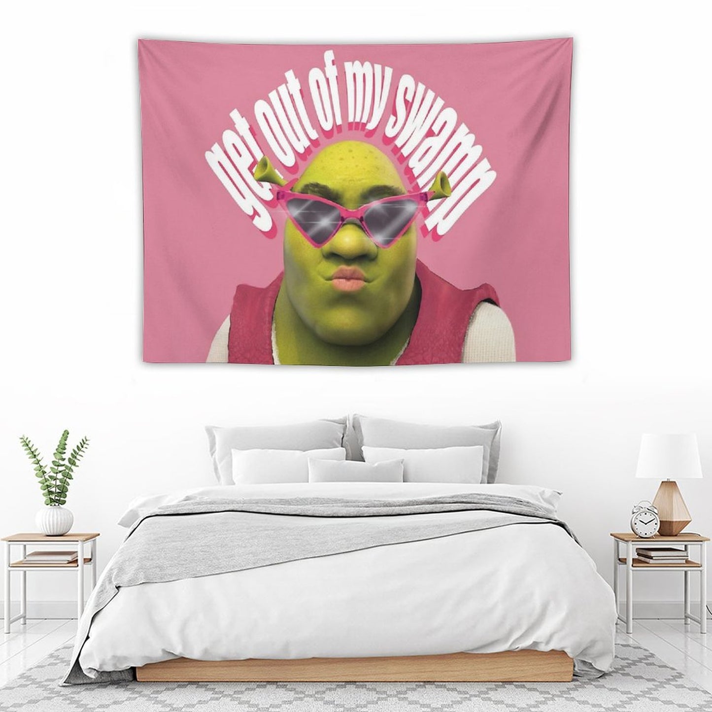 Shrek Funny Get Out of My Swamp Tapestry