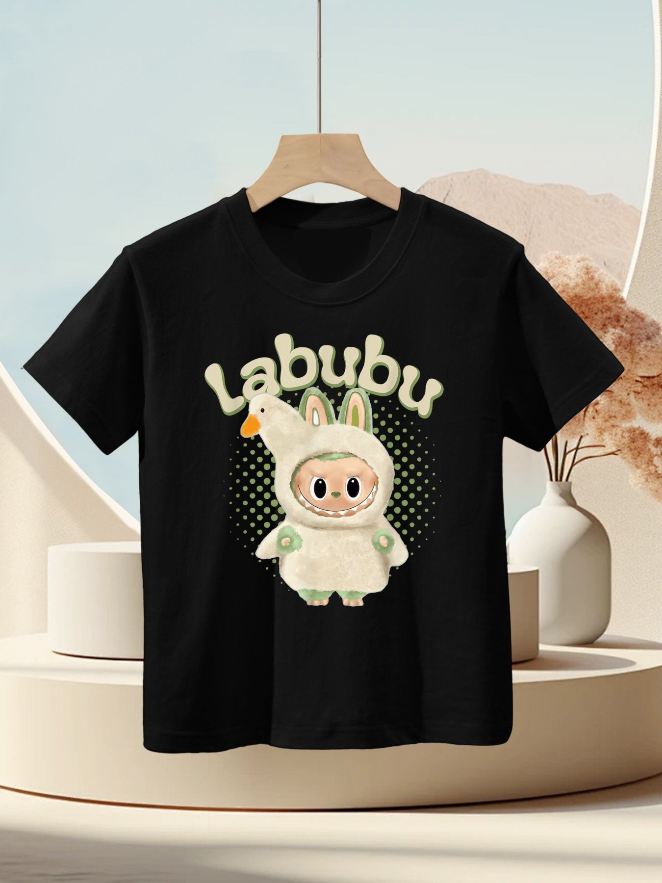 Labubu Lover Cute Labubu The Monsters Duck Funny Kids T-Shirt