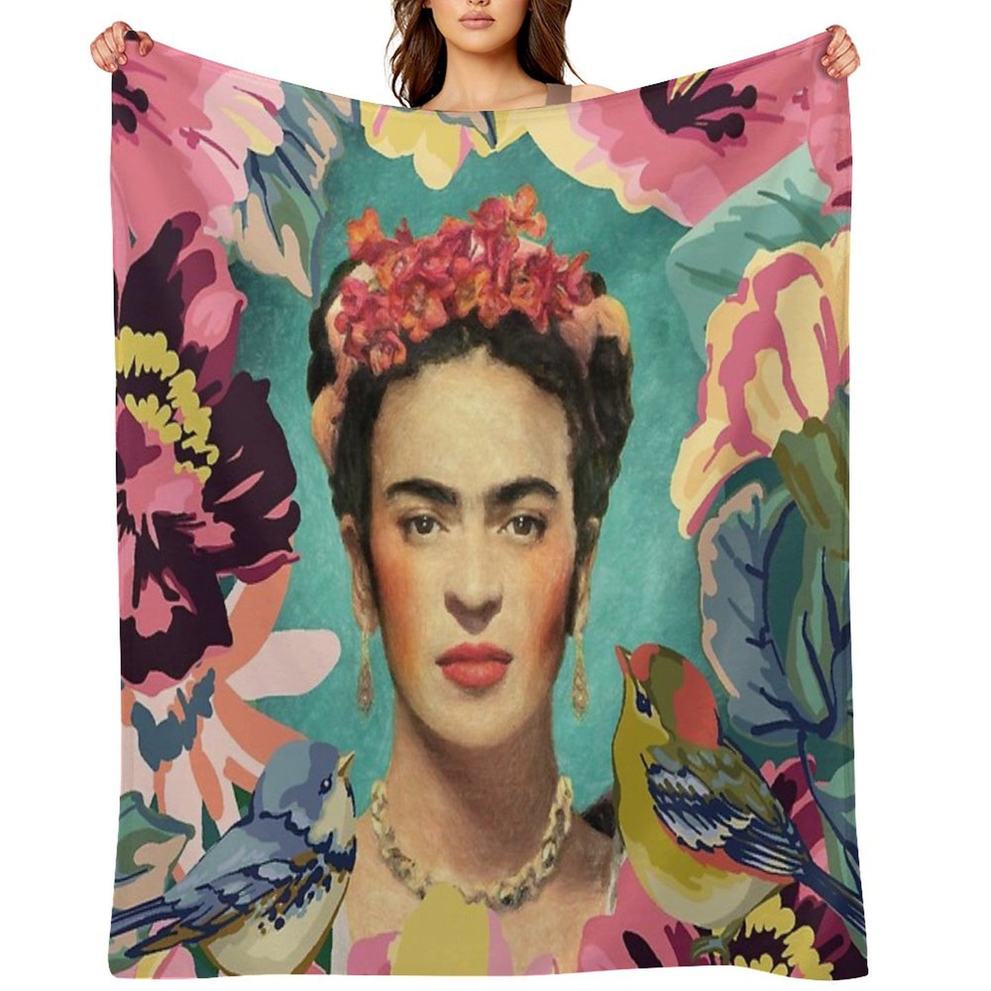 Frida Kahlo V Throw Blanket