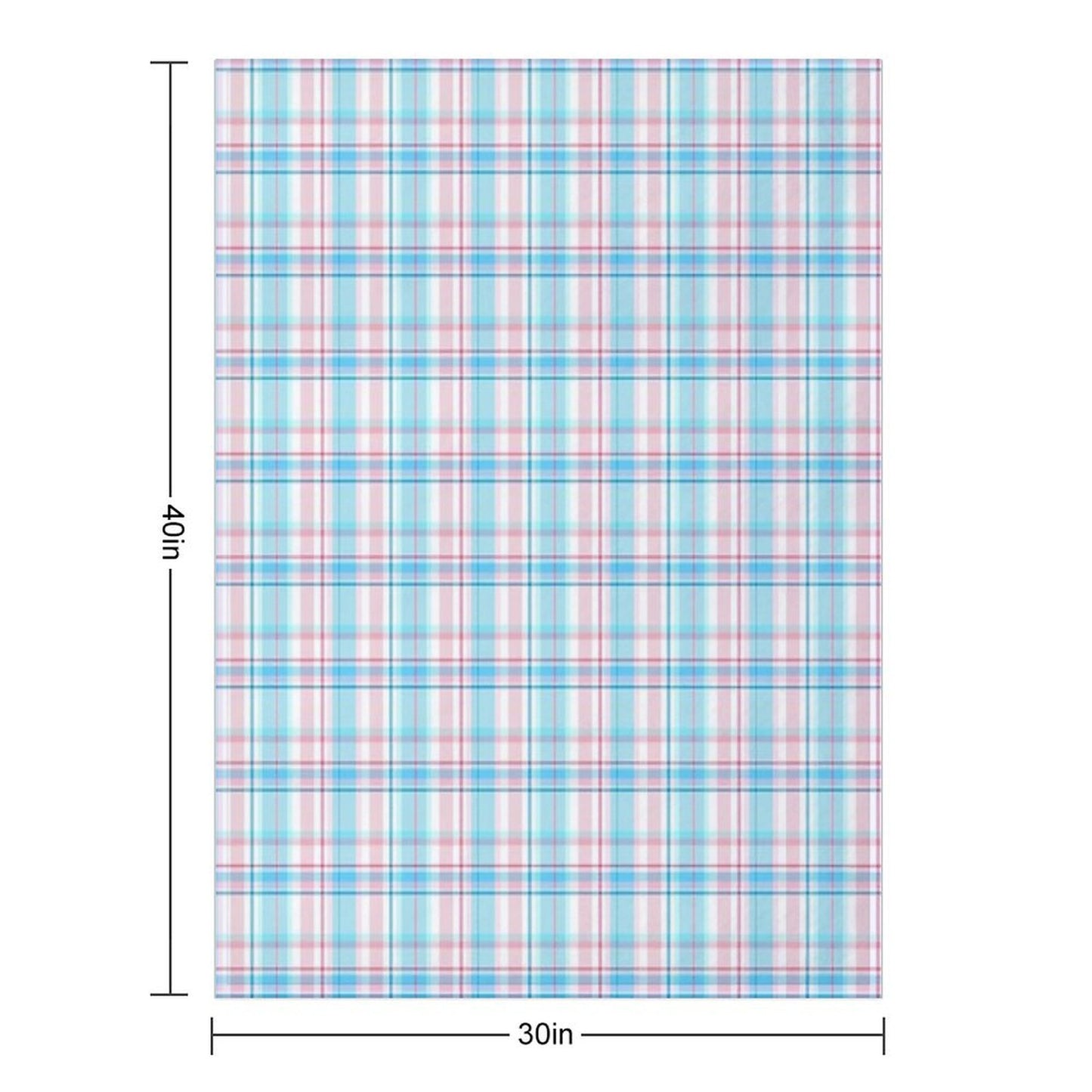 Trans Pride Tartan Throw Blanket