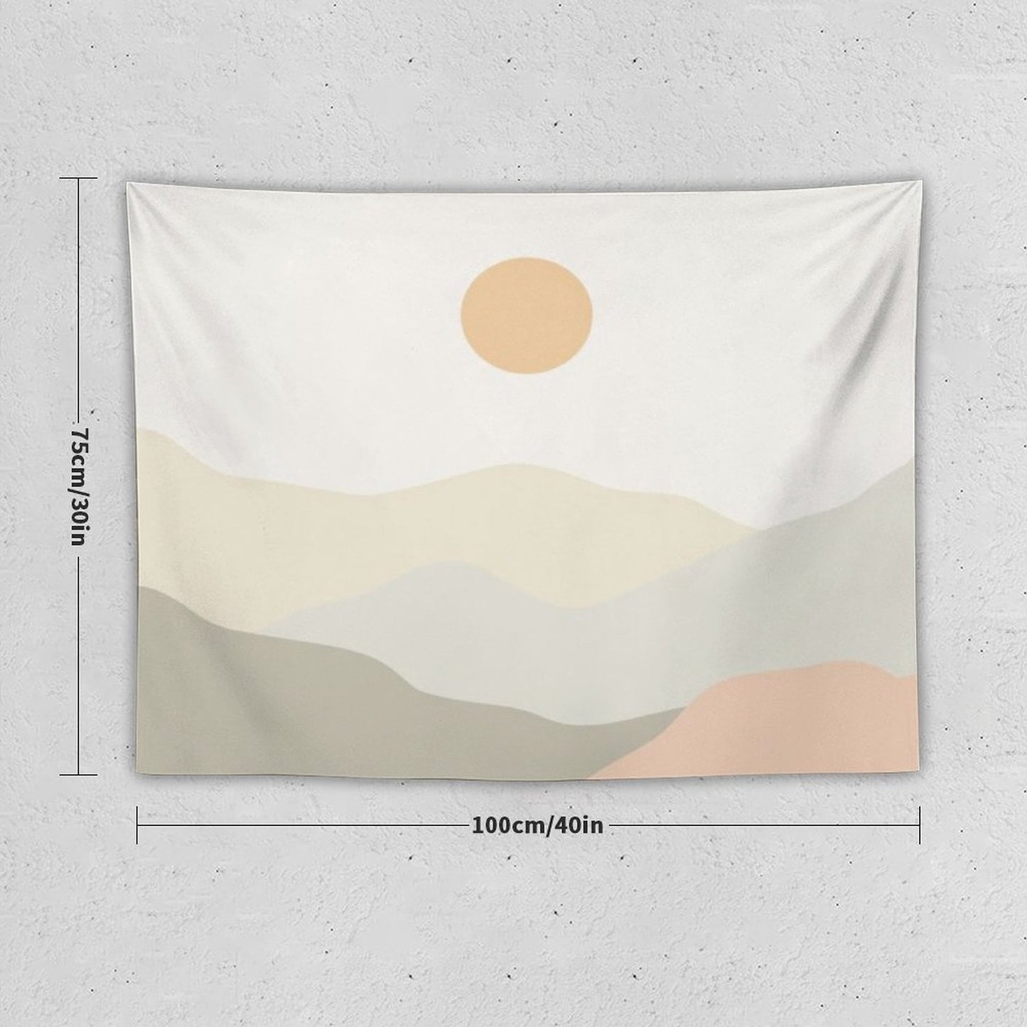 Minimalist Landscape Mountains Tapestry