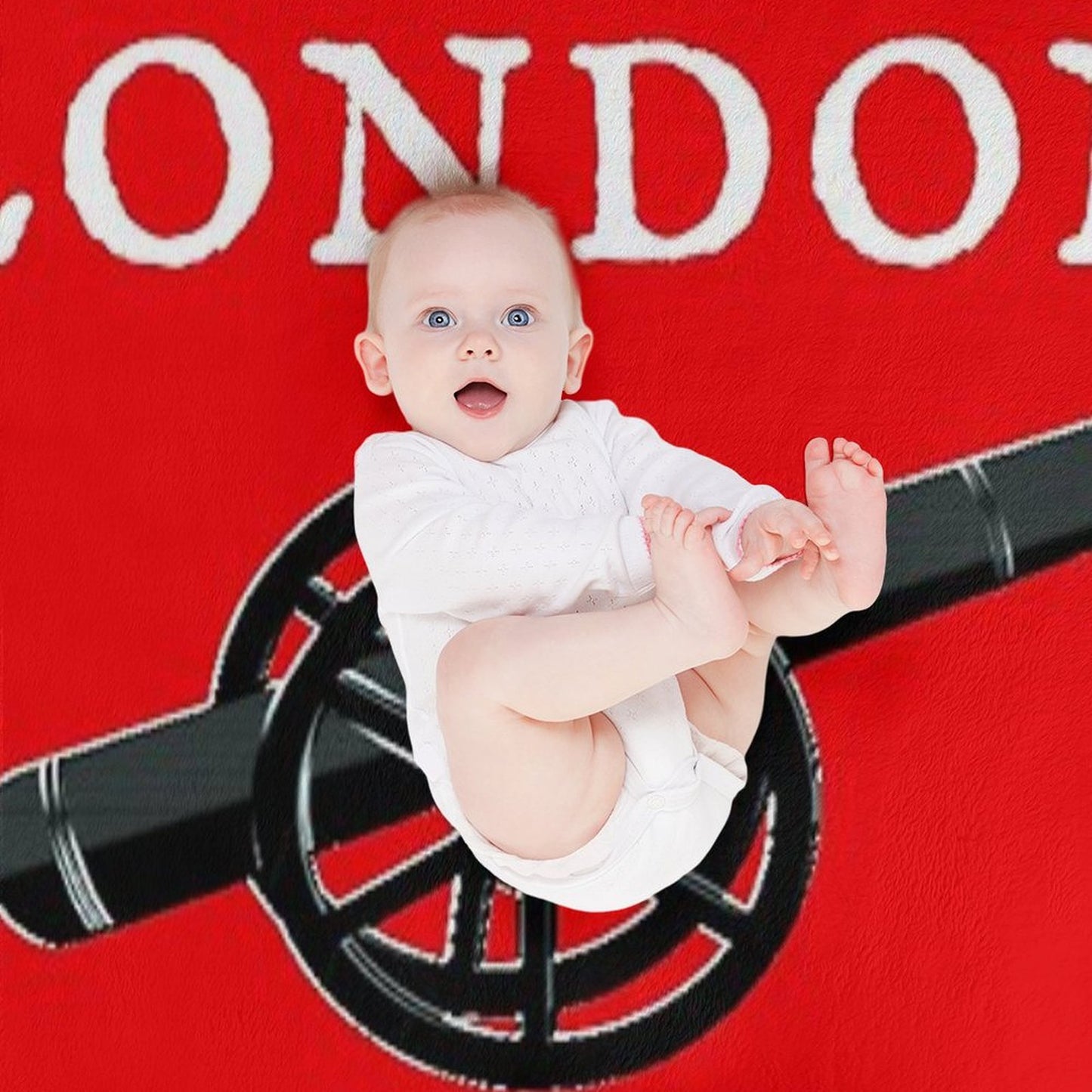 North London Is Red (White Text) Throw Blanket