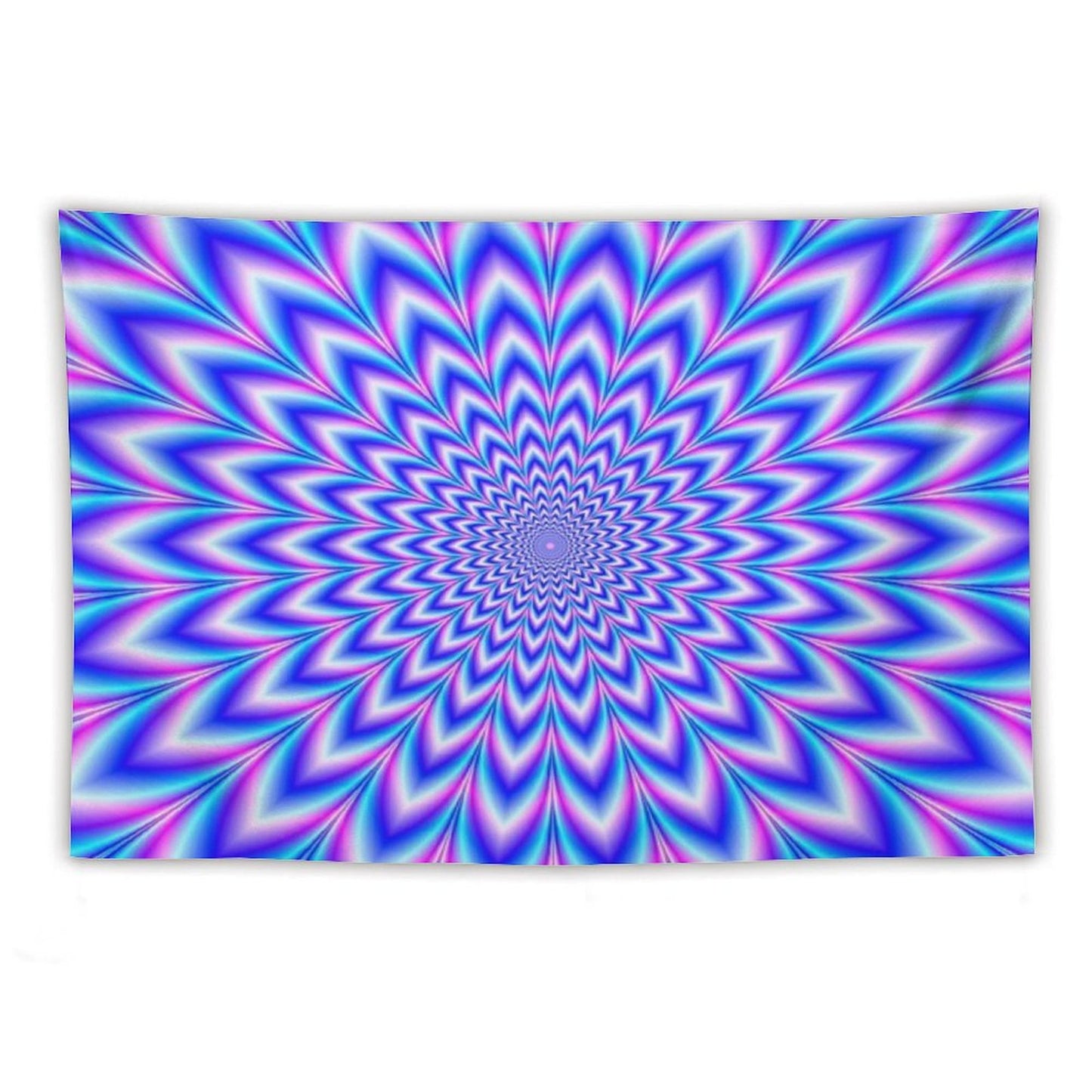 Psychedelic Pulse in Blue And Pink Tapestry