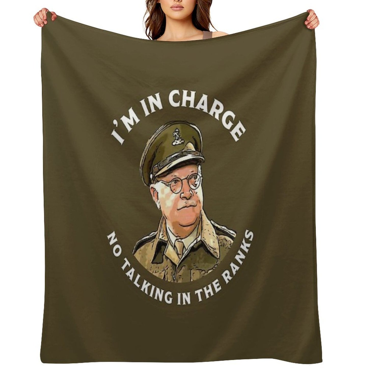 Dad's Army - Captain Mainwaring - British Nostalgia - Dad's Army Tshirts - Comedy Classic Gifts Throw Blanket