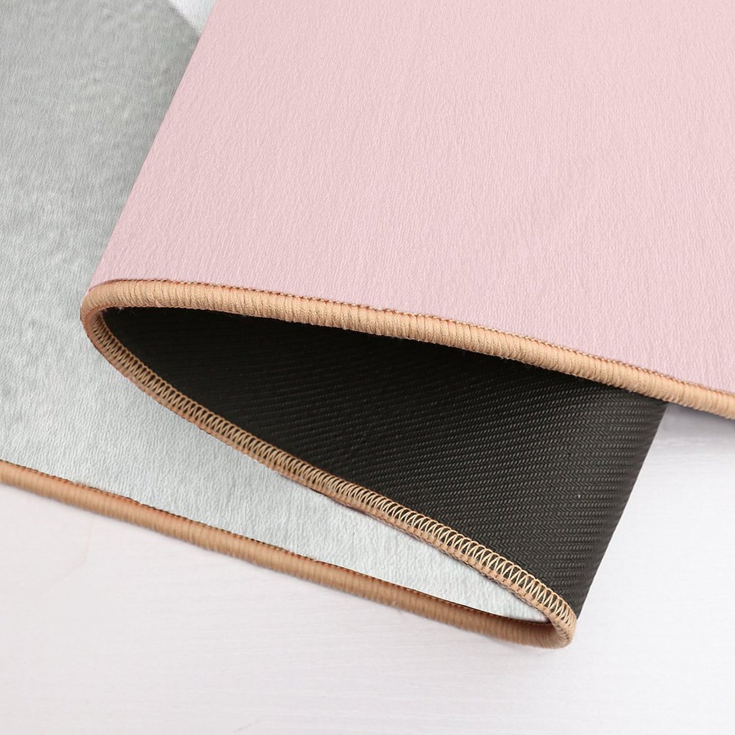 Geometrics - Grey Blush Silver Bath Mat