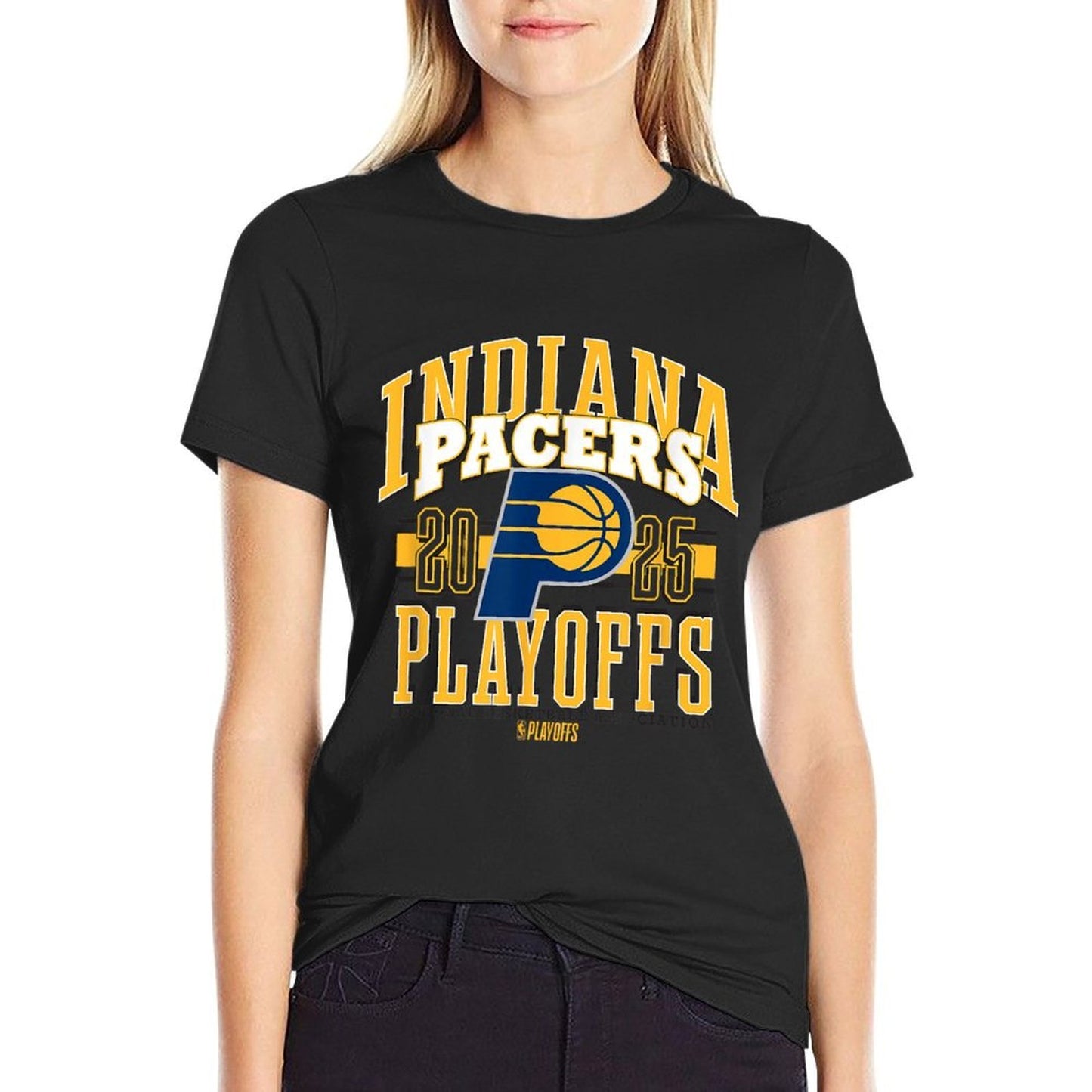 NBA Official Indiana Pacers 2025 Playoffs Showtime Graphic-printed T-Shirt