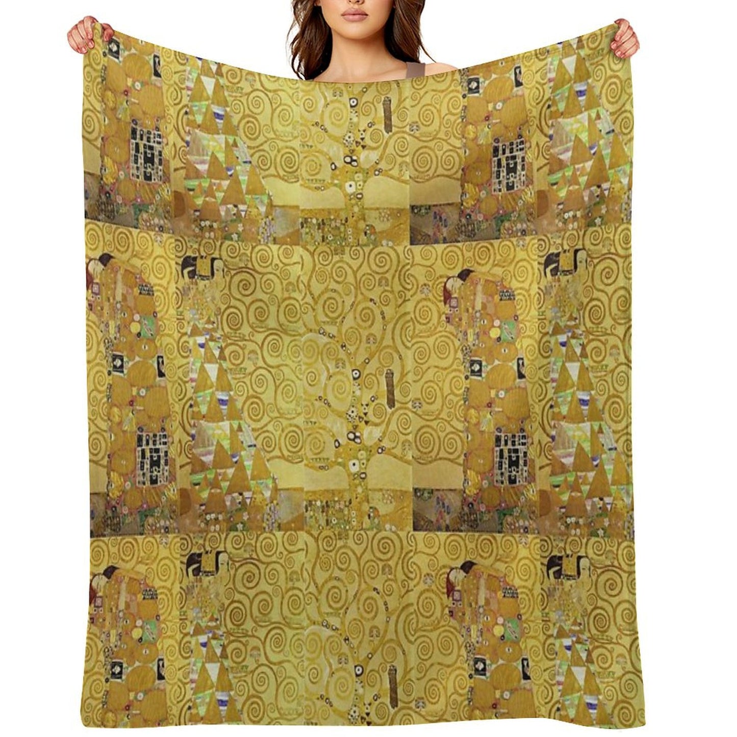 Gustav Klimt - Gustav Klimt Tree Of Life (Arbol De La Vida) Throw Blanket