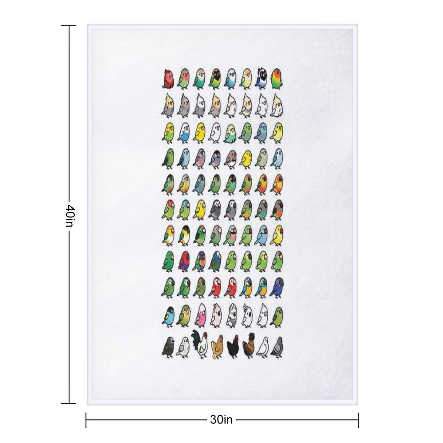 Everybirdy Collection Throw Blanket