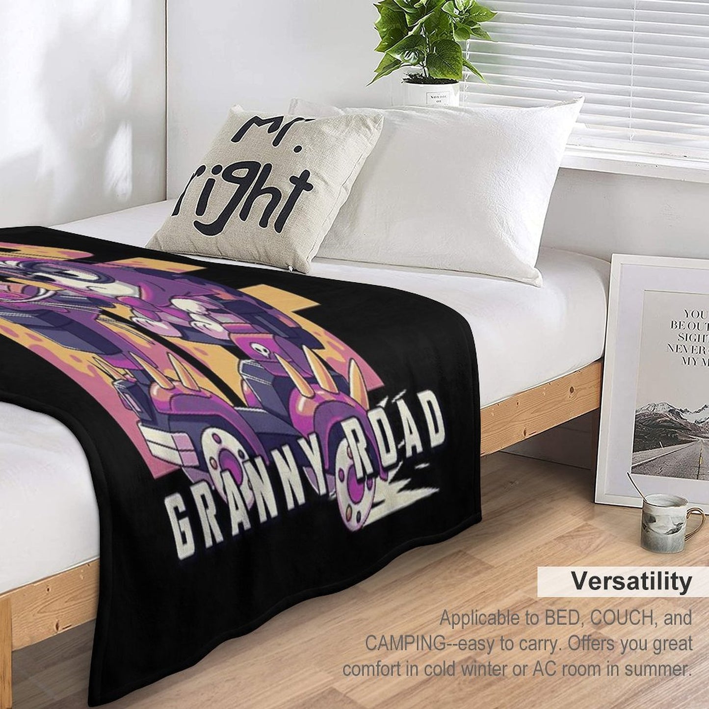Mad Muf Granny Road Muffin Heeler, Aussie Dog, Bingo, Bandit, Chilli Throw Blanket