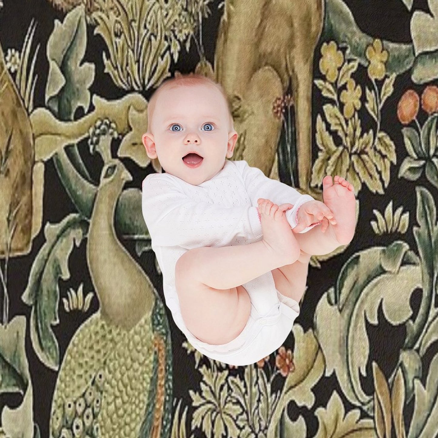 William Morris Forest Fabric Throw Blanket